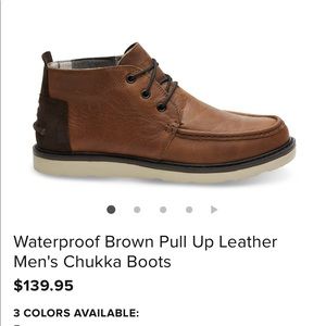 Men’s Tom’s Chukka Boots.  Brand new.  Size 10